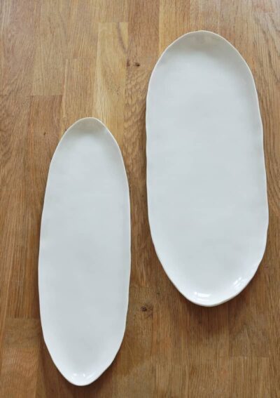 plat ovale en porcelaine