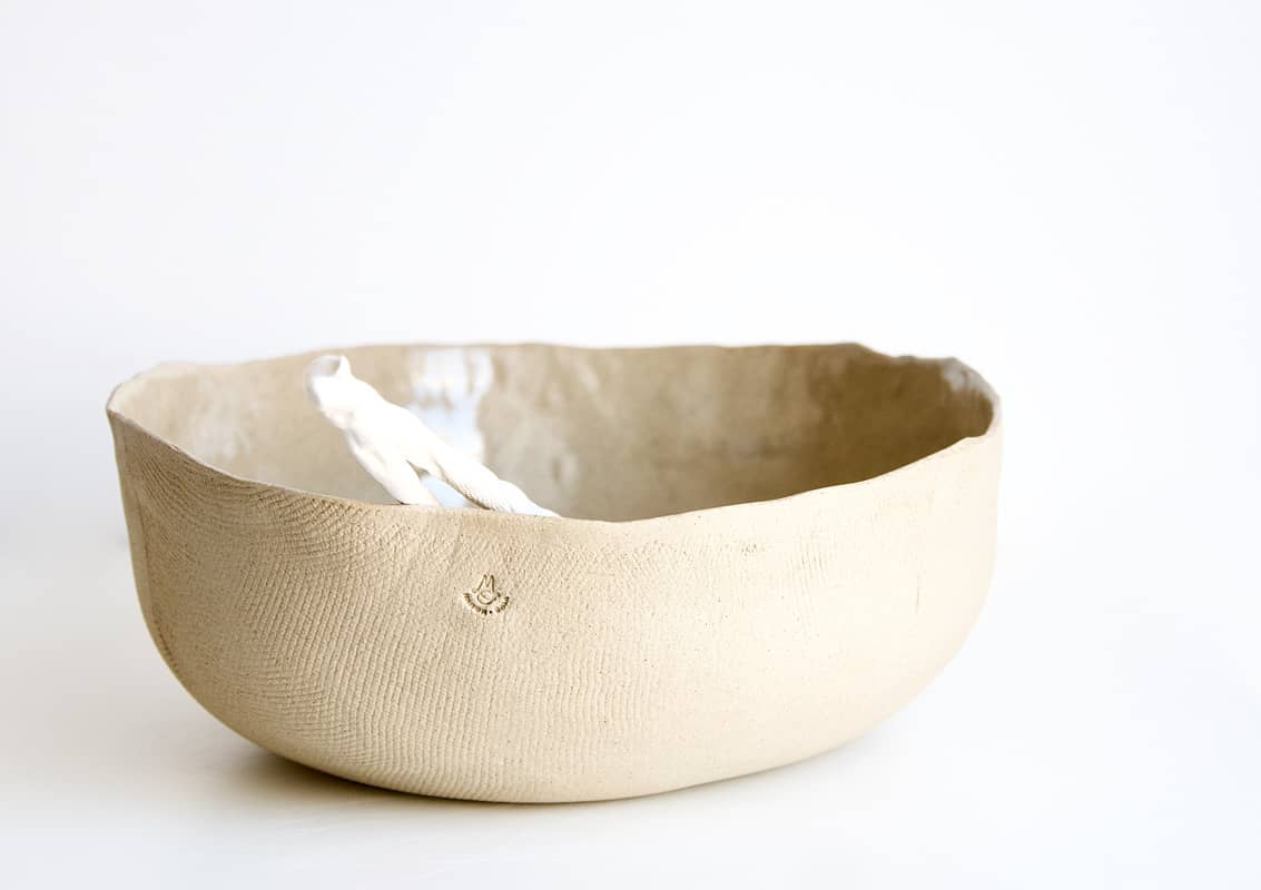 pottery ceramic Christmas gift Large bowl or small salad bowl in white glazed stoneware standstone salad bowl handmade handmade bowl