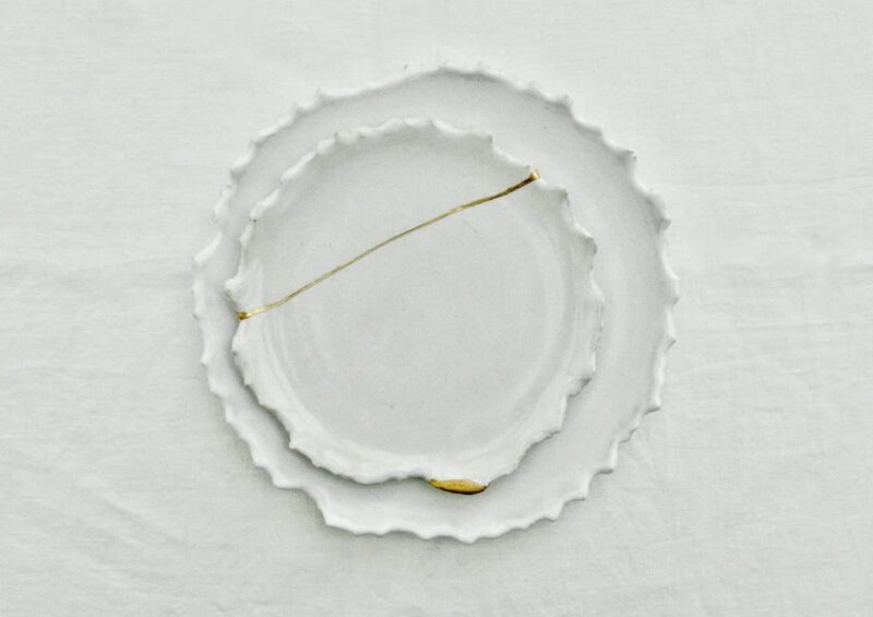 PETITE ASSIETTE EN KINTSUGI BLANCHE