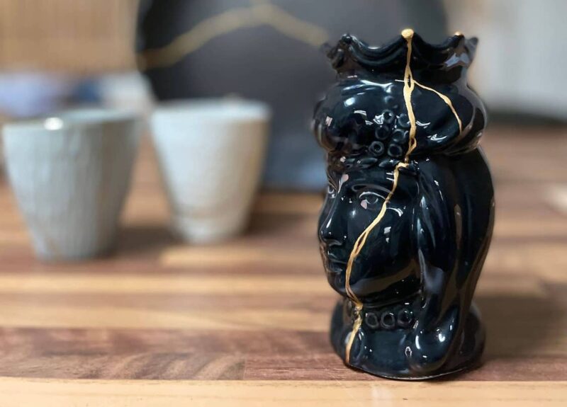 TETE DE FEMME EN KINTSUGI