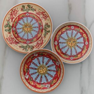 assiette plate en ceramique décor de sicile