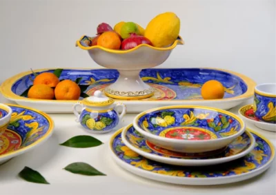 Assiettes en céramique Sicile - Apportez une touche de soleil à votre table !