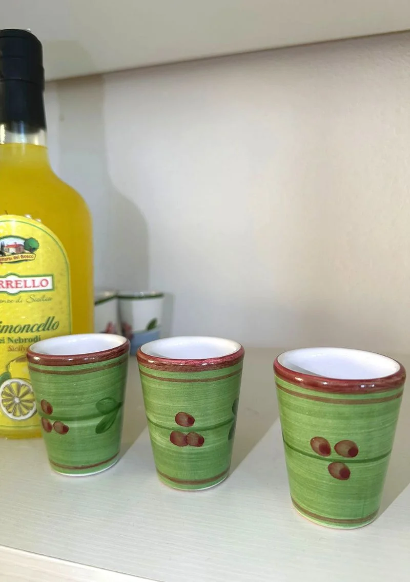SET DE VERRE À LIMONCELLO EN MAJOLIQUE – Image 6