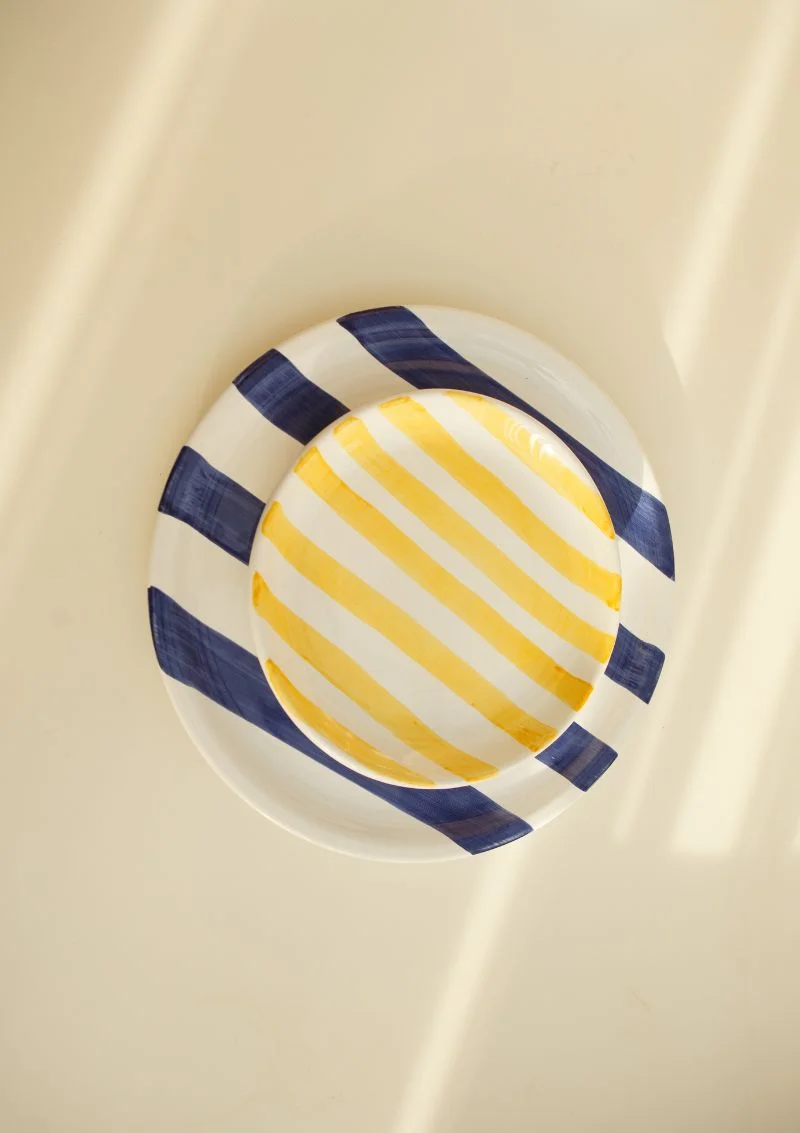 ASSIETTE PLATE DÉCOR "RIGATO"