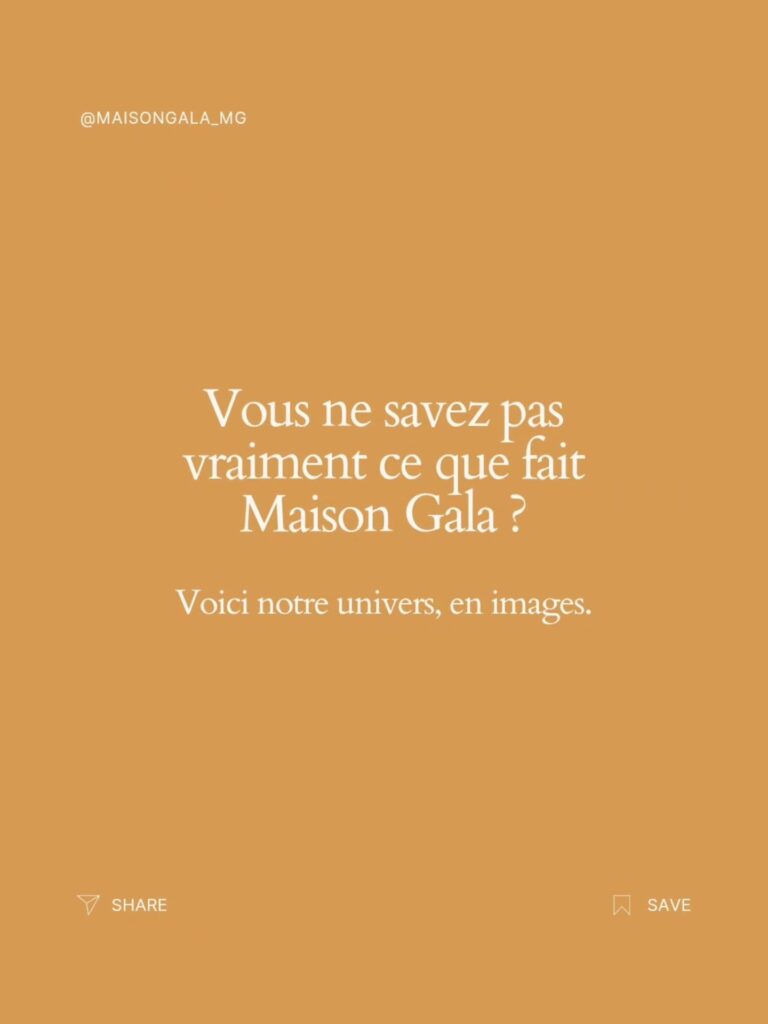 Instagram post from maisongala_mg. This post is in position 3.